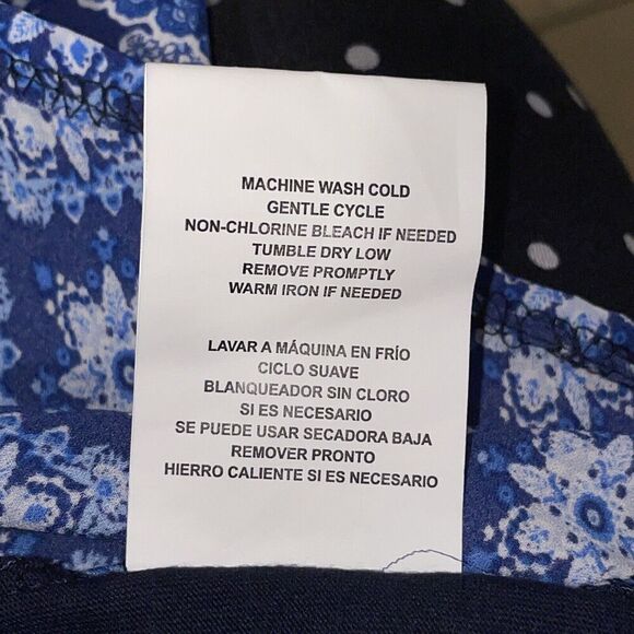 Womans NewW Tag Taylor & Sage Top X L Blue Print 65 Poly/35 Rayon - Picture 6 of 6